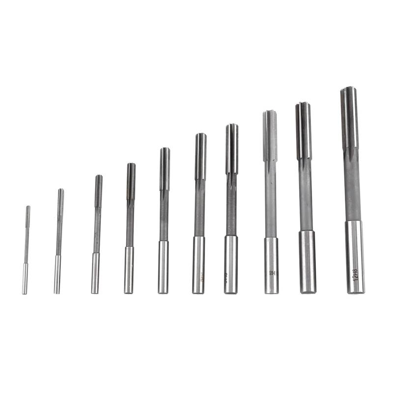 HSS H8 Straight Shank Chucking Machine Reamer -Set für Bohrungsbearbeitung Eisenstahl Aluminium Kupferholz Plastik 10pcs von Klanata
