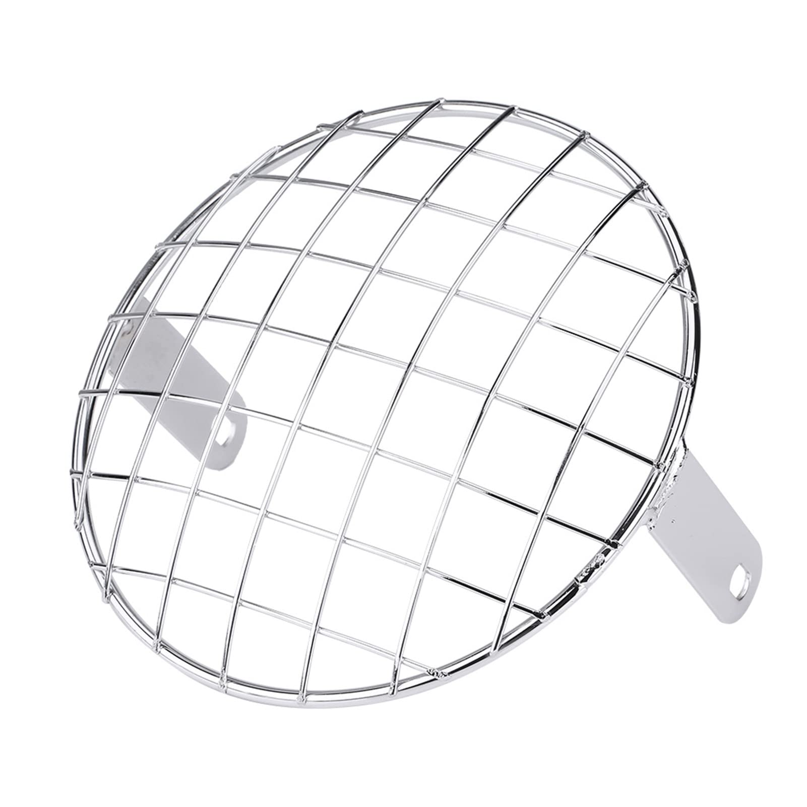 Klanata 8-Zoll-Motorrad-Scheinwerfergitter, universelle 8-Zoll-Scheinwerfer-Netzabdeckung, seitlich montierter Lampenmaskenschutz, für Motorrad-Scheinwerferschutz (Plated) von Klanata