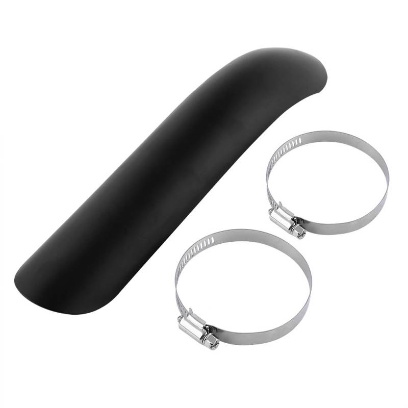 Klanata Motorrad-Auspuff-Hitzebarriere aus gebogenem Stahl, Schutzabdeckung für Motorrad-Auspuffrohre (Schwarz) von Klanata