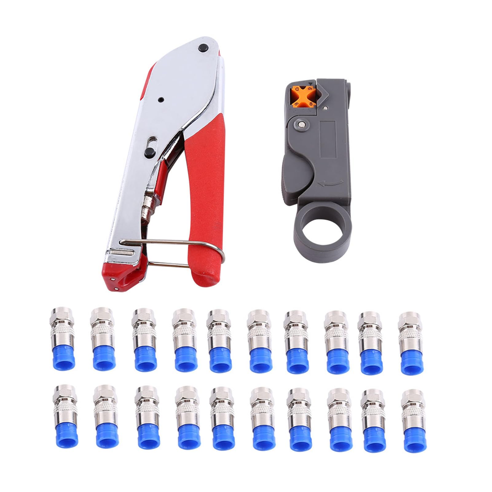 Koaxial Kabeldraht -Stripper RG6 RG59 Komprimierung F Connector Crimping Zange für Heimkino -Sicherheitsanwendungen Universal Design Koaxial Kabeldraht -Stripper RG6 RG59 Komprimierung F Connector Crimping Zange für Heimkino -Sicherheitsanwendungen Universal Design von Klanata
