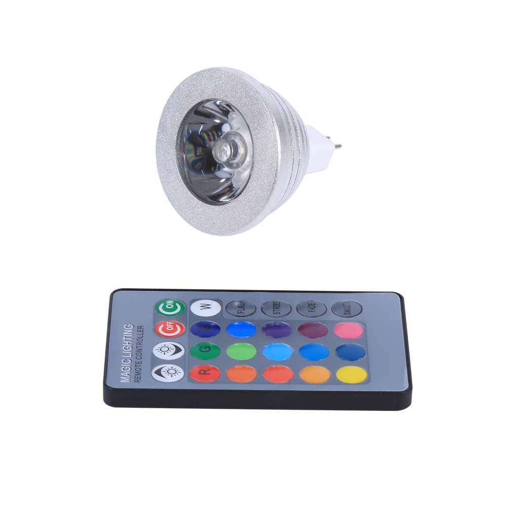 MR16 3W RGB LED Licht Farbwechsel Lampe Birne 12V-24V Fernbedienung Hause MR16 3W RGB LED Licht Farbwechsel Lampe Birne 12V-24V Fernbedienung Hause von Klanata