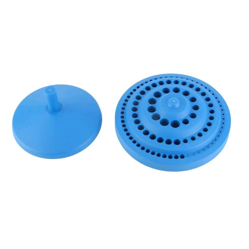 Plastikbohrer Bit Organizer Speicher Hülle Ständer 100pcs Loch Runde Form Hartes sicheres bequemes Nagelbohrgeräte Blau von Klanata