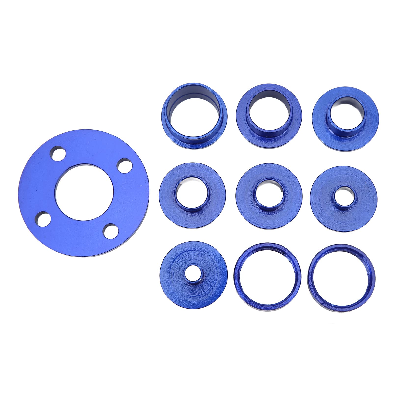 Router-Vorlagenführungsbuchsen, 10-teiliges Set, hochfestes Router-Bit-Vorlagenbuchsen-Kit aus Aluminiumlegierung, blau, für die Holzbearbeitung, Heimwerker Router-Vorlagenführungsbuchsen, 10-teiliges Set, hochfestes Router-Bit-Vorlagenbuchsen-Kit aus Aluminiumlegierung, blau, für die Holzbearbeitung, Heimwerker von Klanata