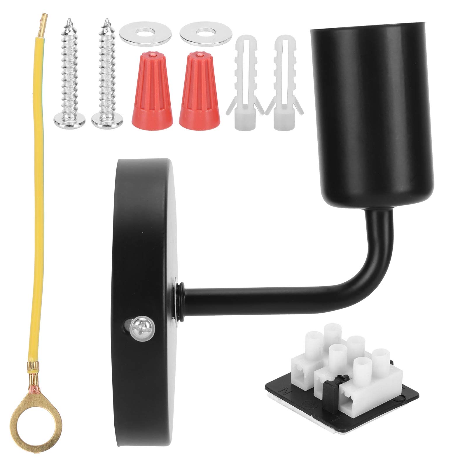 Schwarze E27-Wandleuchte im Vintage-Stil für die Nachttischlampe, einfache Wandlampe für den Flur, AC85-265V Schwarze E27-Wandleuchte im Vintage-Stil für die Nachttischlampe, einfache Wandlampe für den Flur, AC85-265V von Klanata