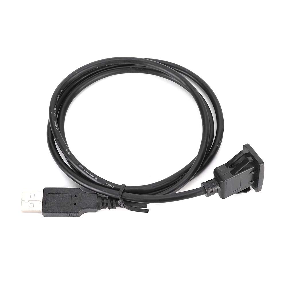 USB 2.0 Armaturenbrett-Adapterkabel, hochwertiges Audio-Verlängerungskabel, für Auto und Motorrad, schwarz, Einzelanschluss, PVC-Material, 1 m Länge USB 2.0 Armaturenbrett-Adapterkabel, hochwertiges Audio-Verlängerungskabel, für Auto und Motorrad, schwarz, Einzelanschluss, PVC-Material, 1 m Länge von Klanata