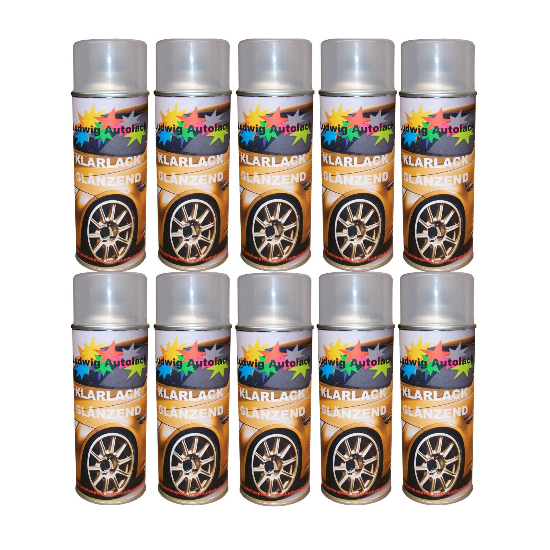 10 Spraydosen Klarlack glänzend Autolack 400ml 10 Spraydosen Klarlack glänzend Autolack 400ml von Klarlack Spraydose