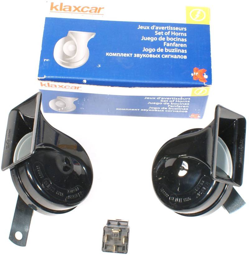 Klaxcar France 29409K Elektro-Zweiklang-Fanfare KIT : L/H + Relais von Klaxcar France