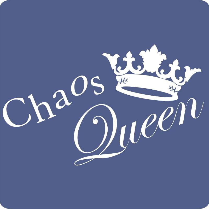 Kleb-drauf® - 1 Chaos Queen/Schwarz - glänzend - Aufkleber zur Dekoration von Autos, Motorrädern und Allen Anderen glatten Oberflächen im Außenbereich; aus 19 Farben wählbar; in matt oder glänzend von Kleb-drauf