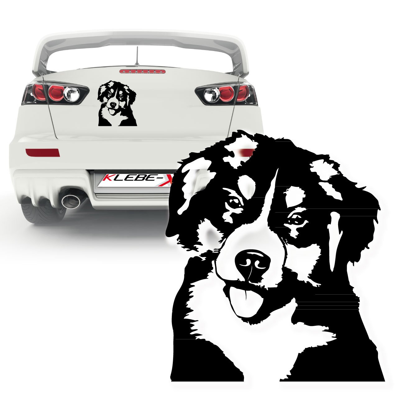 Berner Sennenhund Wandaufkleber Folienplot Motive Autosticker Hunde | KB074 von Klebe-X