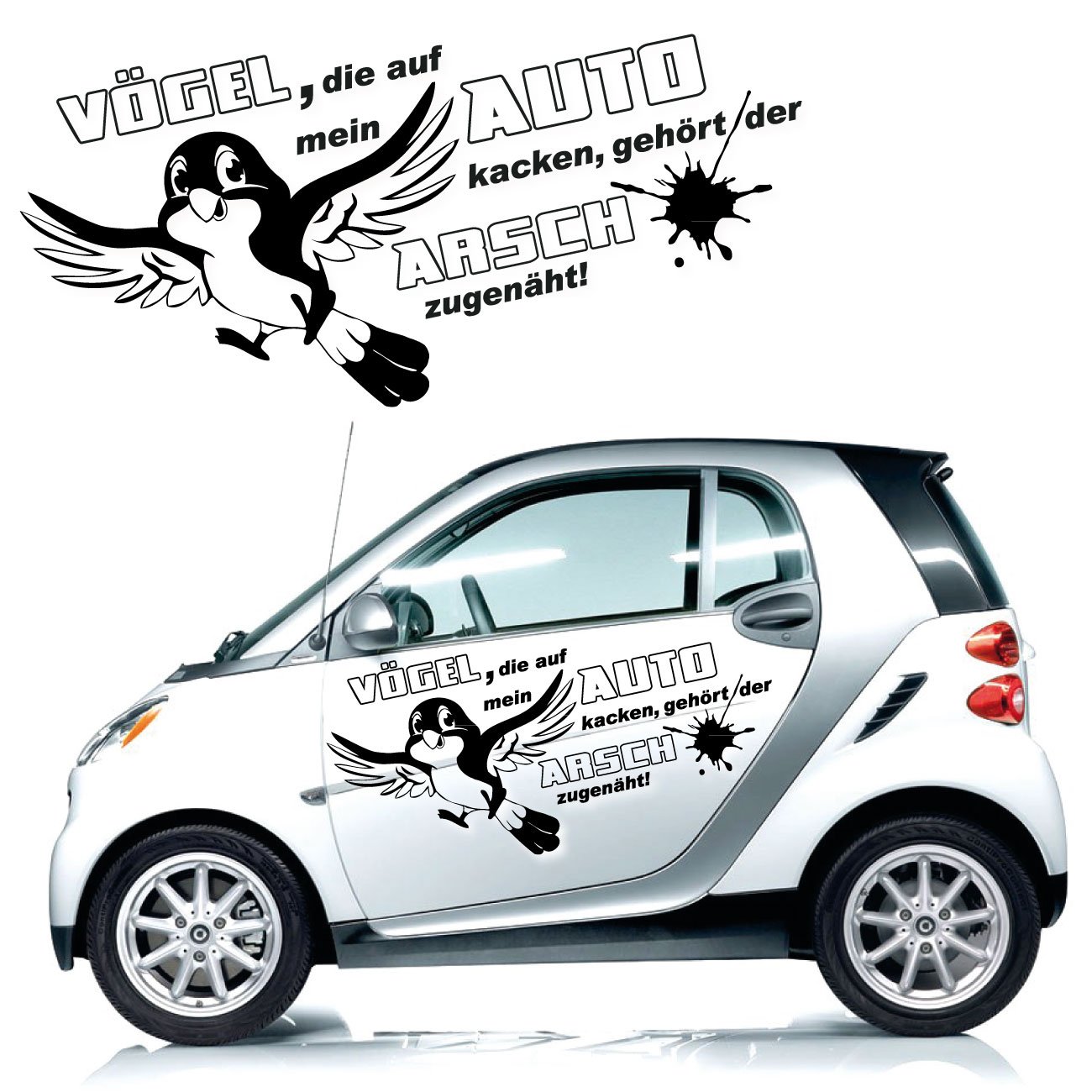 Coole Sprüche fürs Auto Aufkleber Texte Schriftzüge Car Tattoo Vogel Motiv | KB296 Coole Sprüche fürs Auto Aufkleber Texte Schriftzüge Car Tattoo Vogel Motiv | KB296 von Klebe-X