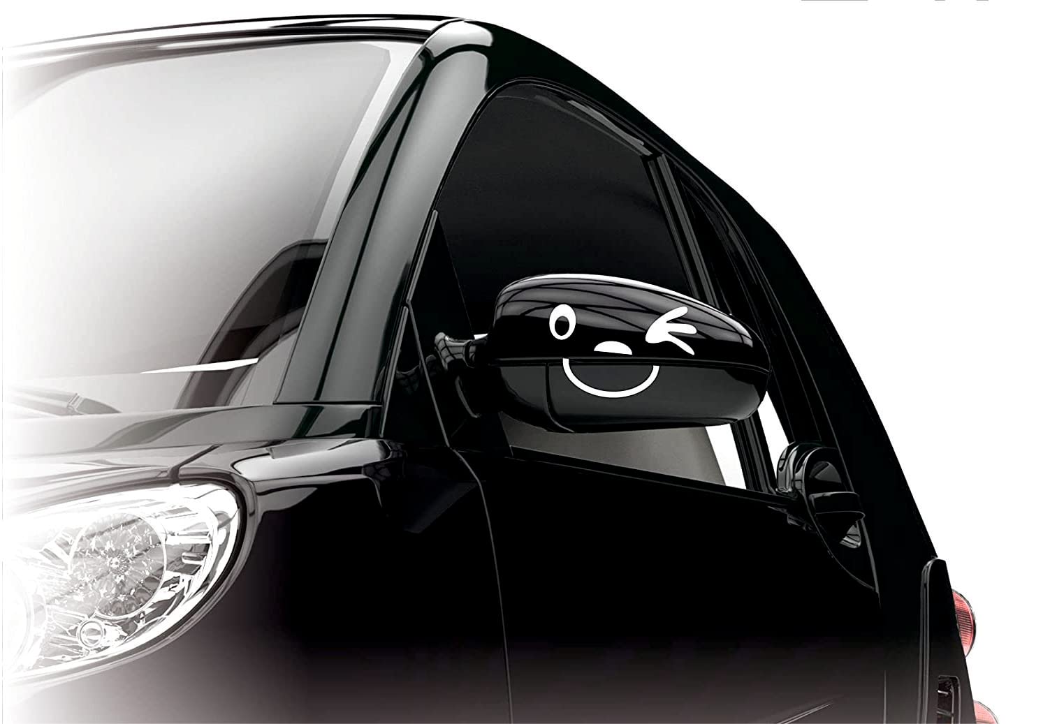 Gesicht Autoaufkleber *** 2er Set *** Aufkleber für Auto Spiegel Außenspiegel Smile | A00076 Gesicht Autoaufkleber *** 2er Set *** Aufkleber für Auto Spiegel Außenspiegel Smile | A00076 von Klebe-X
