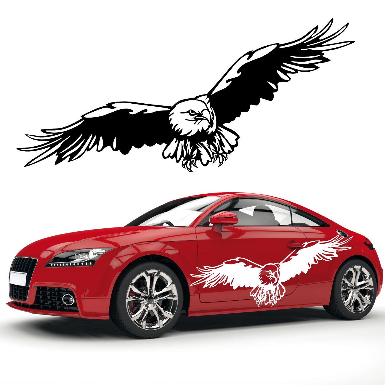Motorhauben Autotattoo Motiv **Adler** Flug Aufkleber Tier Raubvogel | KB107 Motorhauben Autotattoo Motiv **Adler** Flug Aufkleber Tier Raubvogel | KB107 von Klebe-X