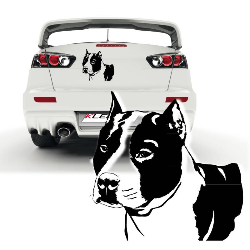 Stafford Bullterrier Aufkleber für das Fahrzeug Hecksticker Hundemotiv Pitbull Autotattoo |KB901 von Klebe-X