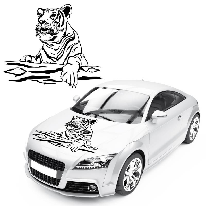 Tiger auf Baum Auto Tattoo Sticker Raubtier Motiv Raubkatze Autoaufkleber Tiere |KB320 von Klebe-X