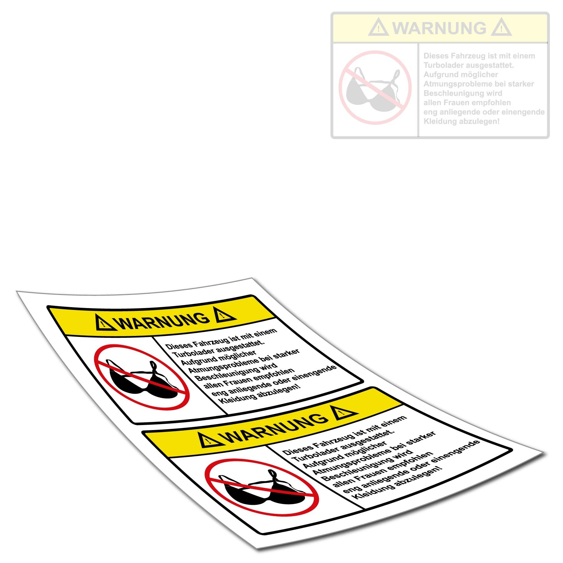 Tuning Aufkleber Autoaufkleber Frauen BH Tuningsticker | 2er Set Fun Sticker Tuning Aufkleber Autoaufkleber Frauen BH Tuningsticker | 2er Set Fun Sticker von Klebe-X