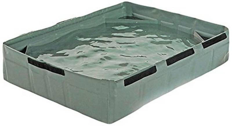 Kleinmetall 50555050 Kofferraumschutz CleverTank, Faltwanne, Maße: B 60 cm x T 60 cm x H 20 cm, Grün von Kleinmetall