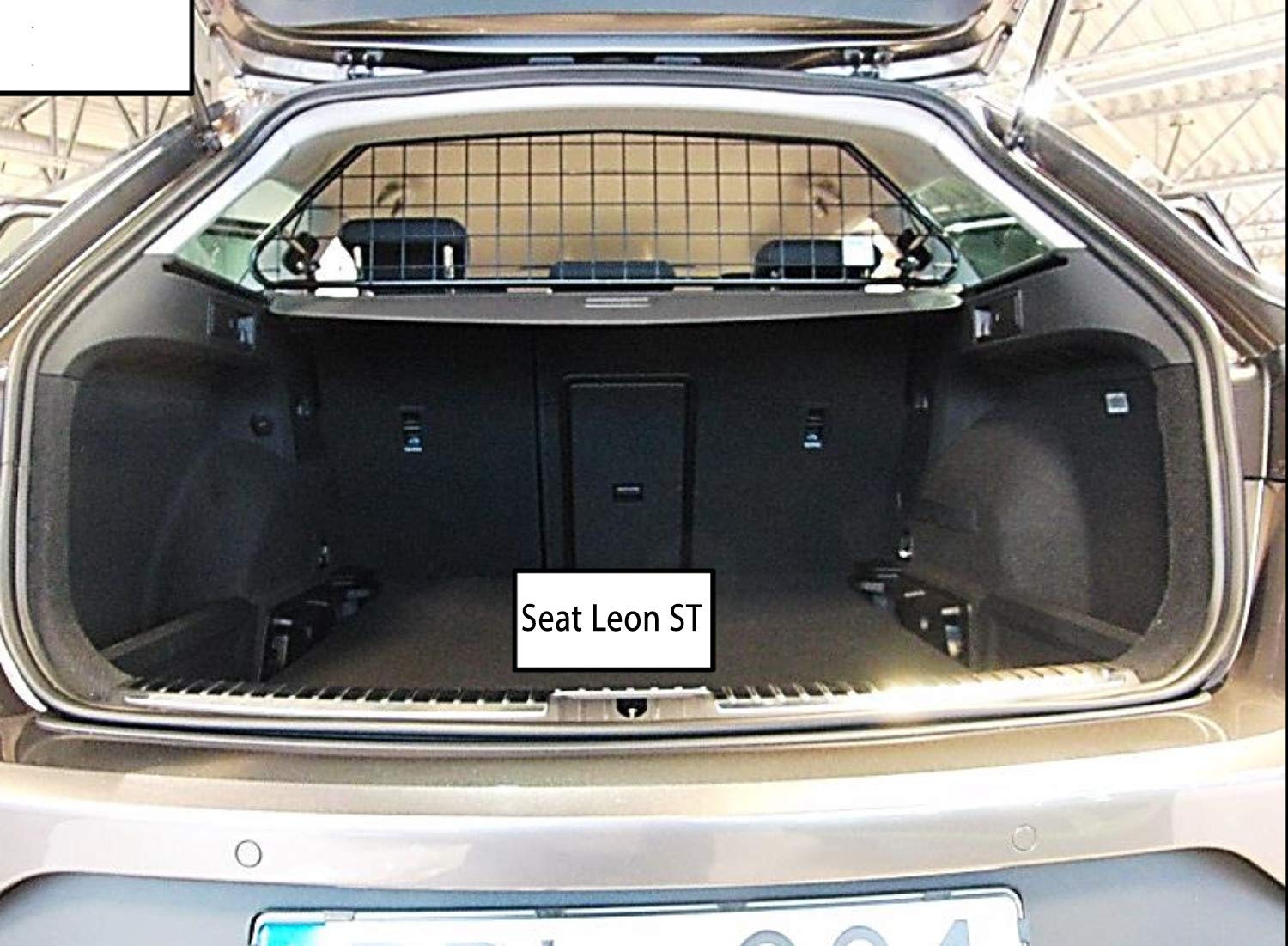 Kleinmetall Masterline passend für Seat Leon ST (Typ 5F, Bj. 2013 bis 2019) passgenaues Trenngitter/Hundegitter/Gepäckgitter von Kleinmetall