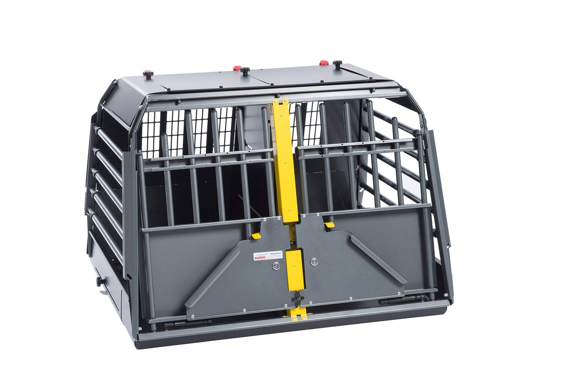 Kleinmetall VarioCage Doppelbox S Hundebox und Transportbox für Hunde im Auto von Kleinmetall