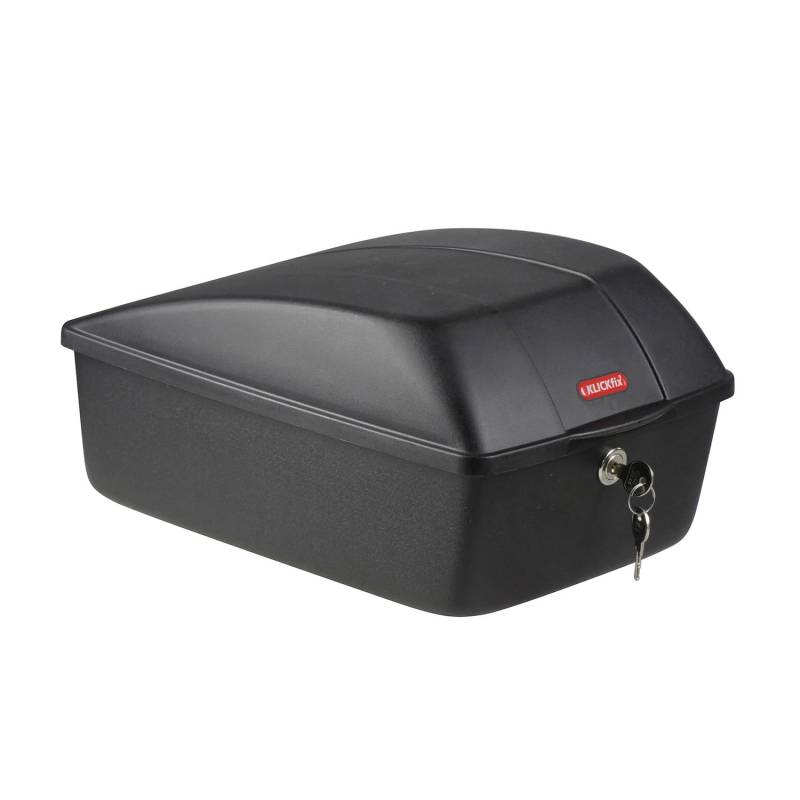 KlickFix Fahrradbox mit Uniklip Adapter für alle beliebigen Gepäckträger | Fahrrad Topcase | Fahrradkoffer abschließbar | Helmkoffer | Gepäckträger Koffer | 12 Ltr | Helmbox | Fahrradgepäckträger Box von KlickFix