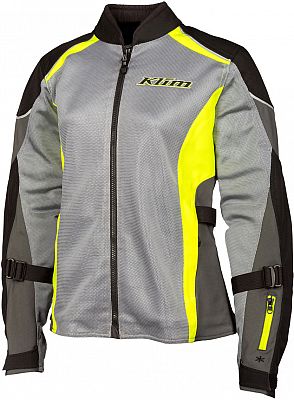 Klim Avalon, Textiljacke Damen - Hellgrau/Grau/Schwarz/Neon-Gelb - M von Klim