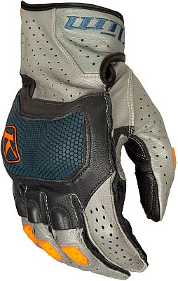 Klim Badlands Aero Pro, Handschuhe kurz - Grau/Petrol/Orange - XXL von Klim