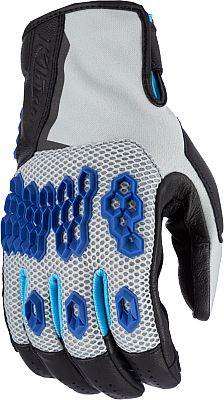 Klim Baja S4, Handschuhe - Hellgrau/Schwarz/Blau - 3XL von Klim
