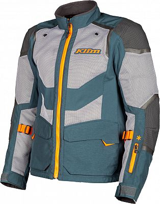Klim Baja S4, Textiljacke - Petrol/Grau/Orange - XL von Klim