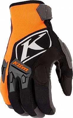 Klim Impact, Handschuhe - Schwarz/Dunkelgrau/RotOrange - L von Klim