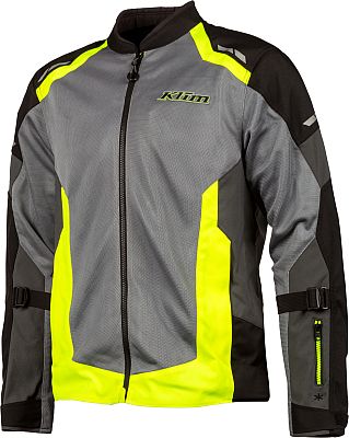 Klim Induction, Textiljacke - Grau/Schwarz/Neon-Gelb - XS von Klim