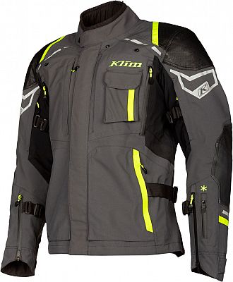 Klim Kodiak, Textiljacke Gore-Tex - Dunkelgrau/Schwarz/Neon-Gelb - 52 von Klim