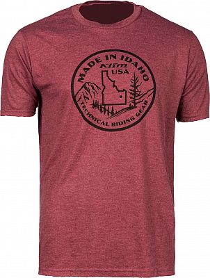Klim Made In Idaho, T-Shirt - Dunkelrot/Schwarz - XL von Klim