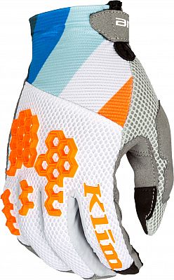 Klim Mojave, Handschuhe - Weiß/Orange/Blau - XL von Klim