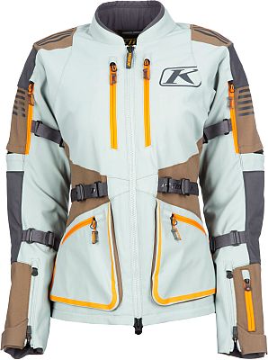 Klim Sedona, Textiljacke Damen - Hellgrau/Dunkelgrau/Braun - L von Klim
