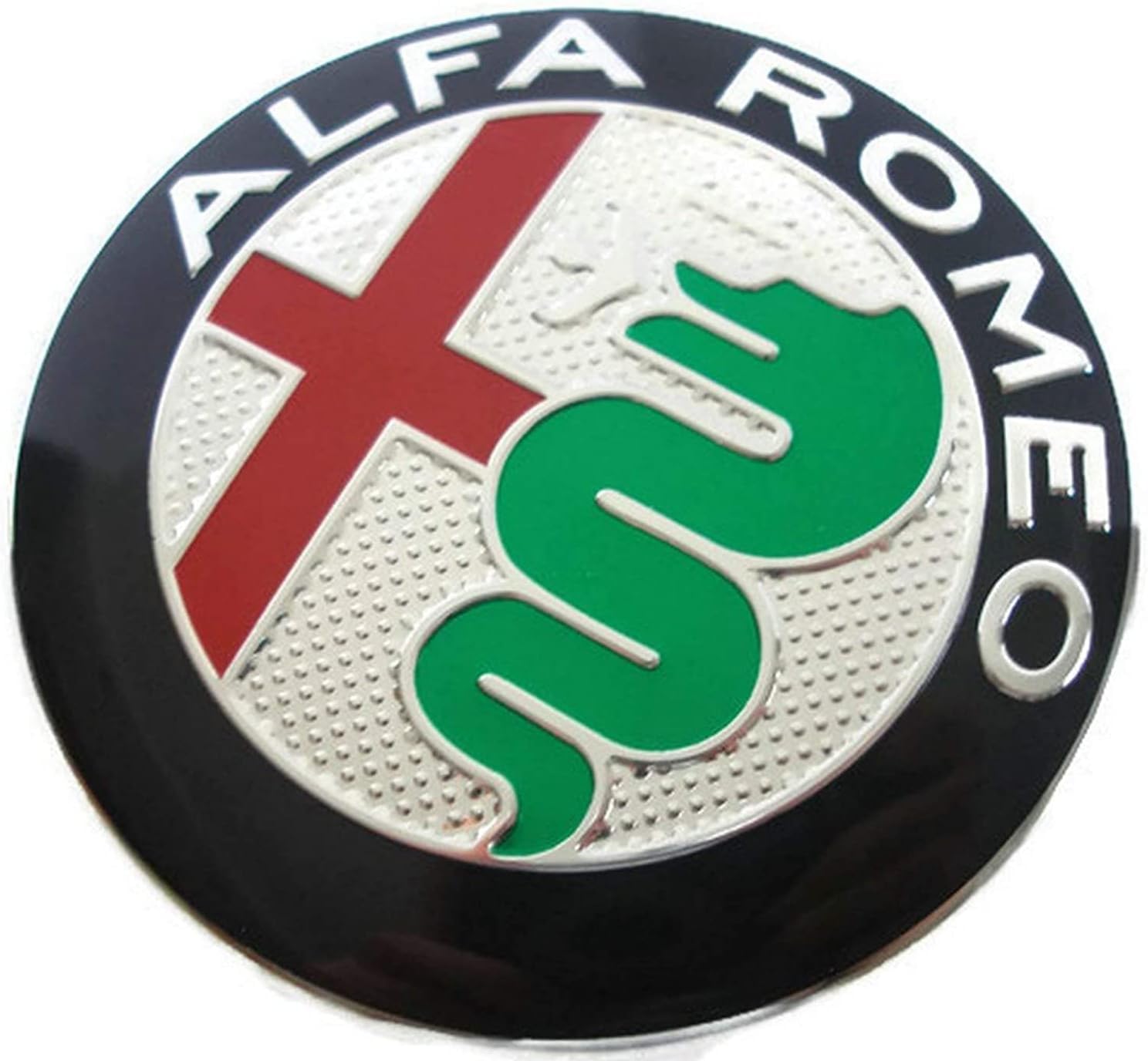 Klink Alfa Romeo Embleme, Grün, 74 mm, passend für Modelle 147, 156, 159, Logo MY 2016, für Motorhaube und hinten, elegantes Design (1 Stück) von Klink