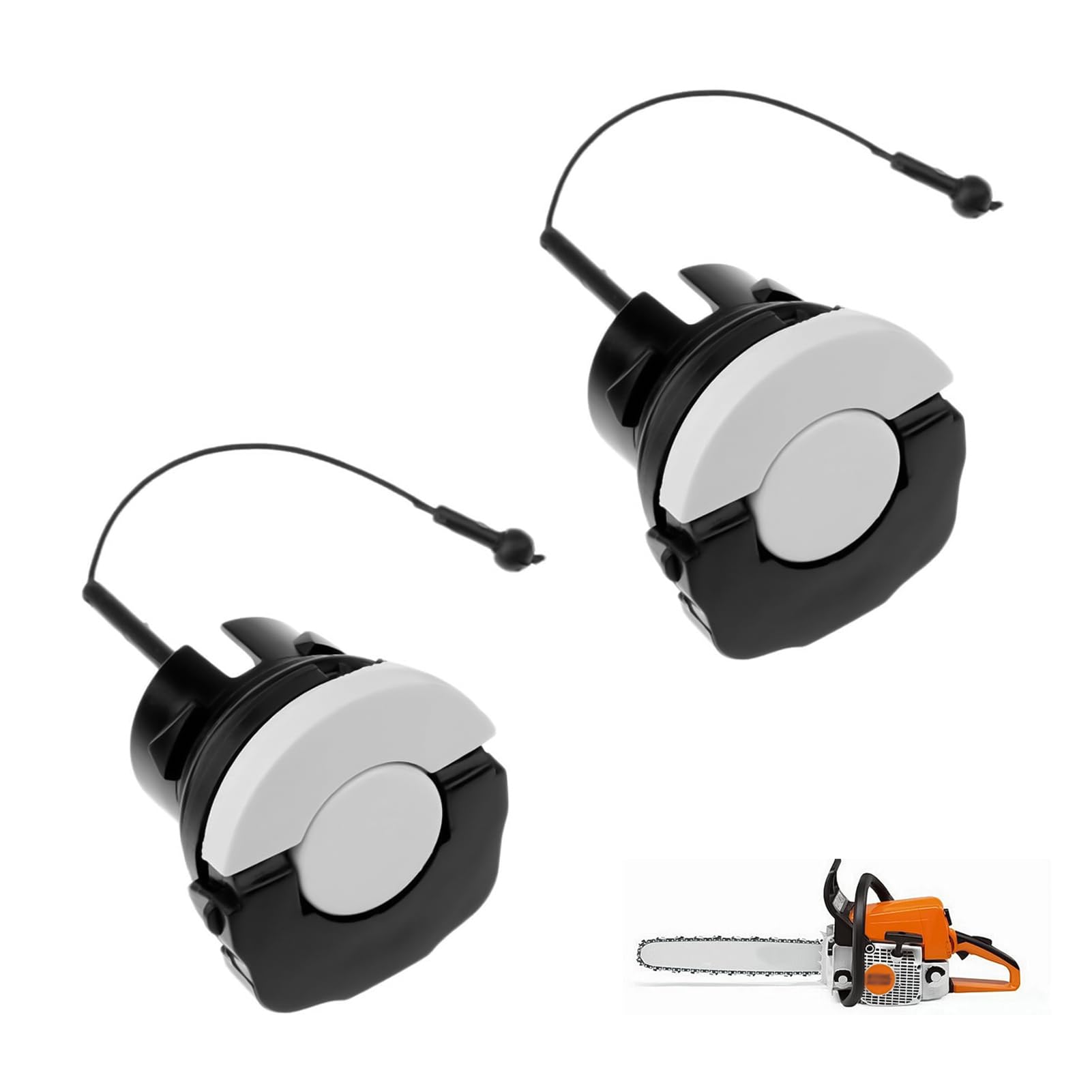Benzindeckel und Öldeckel für Stihl Kettensäge, Set Tankdeckel für Stihl 1 groß + 1 klein (2 Größen), kompatibel mit MS171, MS181, MS250, MS360, HT100, HT131 und mehr von Kmuqshy