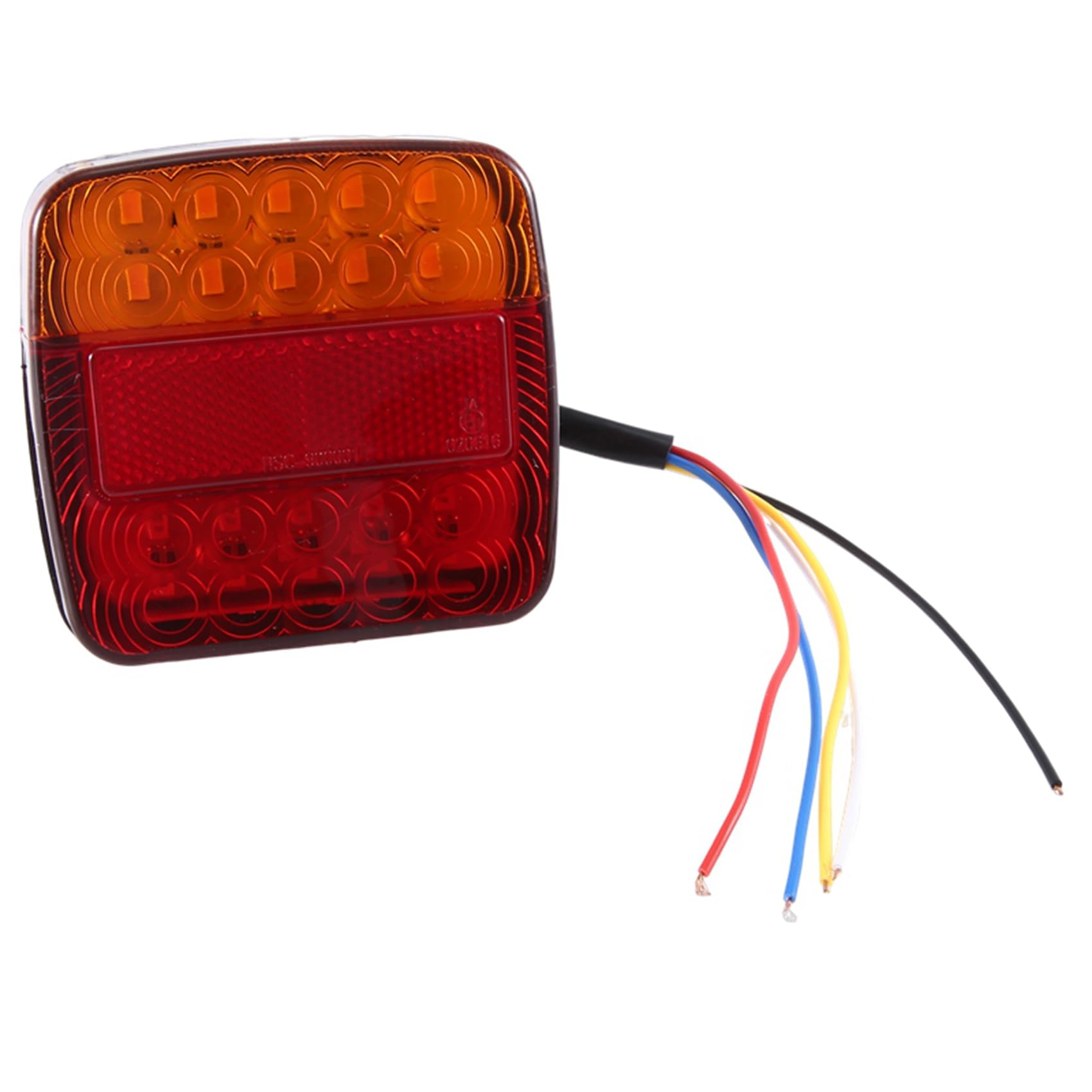 Knadgbft 12V LED Quadratische Lampe Zweifarbige Rückleuchte Universal Auto Liefert Ersatzteile Rote Abdeckung von Knadgbft