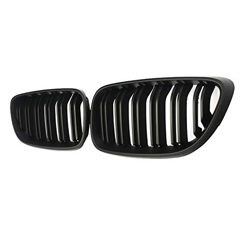 Knadgbft Grill Frontstoßstange Nieren Double Line Grille Sport Grill für M2 F87 F22 F23 2014-2018 220I 230I 235I Schwarz von Knadgbft