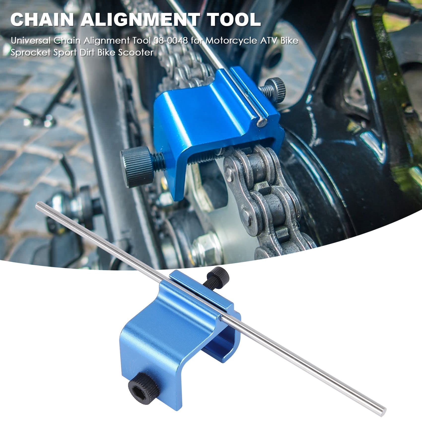 Knadgbft Universal Ketten Ausrichtungs Werkzeug 08-0048 für Motorrad ATV Fahrrad Ketten Rad Sport Dreckiges Fahrrad Roller Fahrrad Knadgbft Universal Ketten Ausrichtungs Werkzeug 08-0048 für Motorrad ATV Fahrrad Ketten Rad Sport Dreckiges Fahrrad Roller Fahrrad von Knadgbft