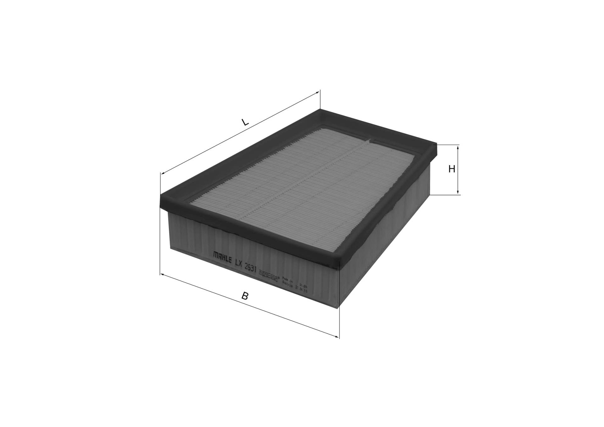MAHLE LX 2631 Luftfilter Filtereinsatz u.a. passend für RENAULT KANGOO / GRAND KANGOO II (KW0/1_) von MAHLE