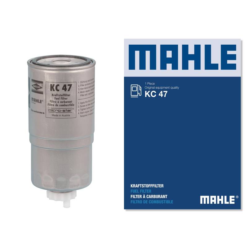 MAHLE KC 47 Kraftstofffilter Anschraubfilter u.a. passend für BMW 5 (E34) von MAHLE
