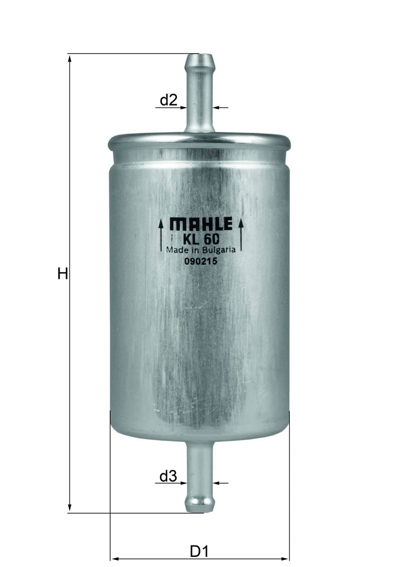 MAHLE KL 60 Kraftstofffilter Leitungsfilter u.a. passend für SEAT IBIZA II (6K1) von MAHLE