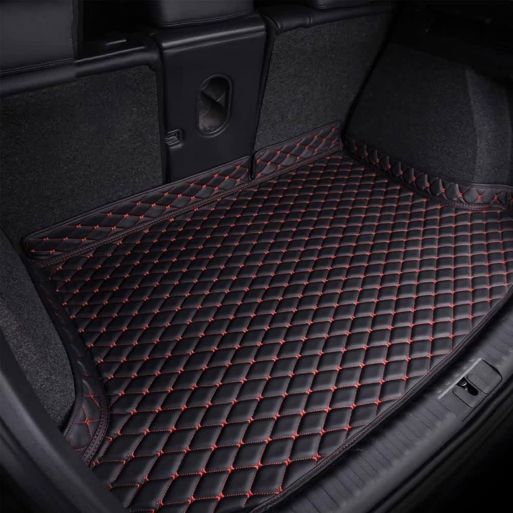 Leder Kofferraummatte Kofferraumwanne für Infiniti QX70 2013-2023,rutschfest Kofferraum Schutzmatte,Kofferraumschutz Autozubehör,C/Black-red Leder Kofferraummatte Kofferraumwanne für Infiniti QX70 2013-2023,rutschfest Kofferraum Schutzmatte,Kofferraumschutz Autozubehör,C/Black-red von KnoRRs