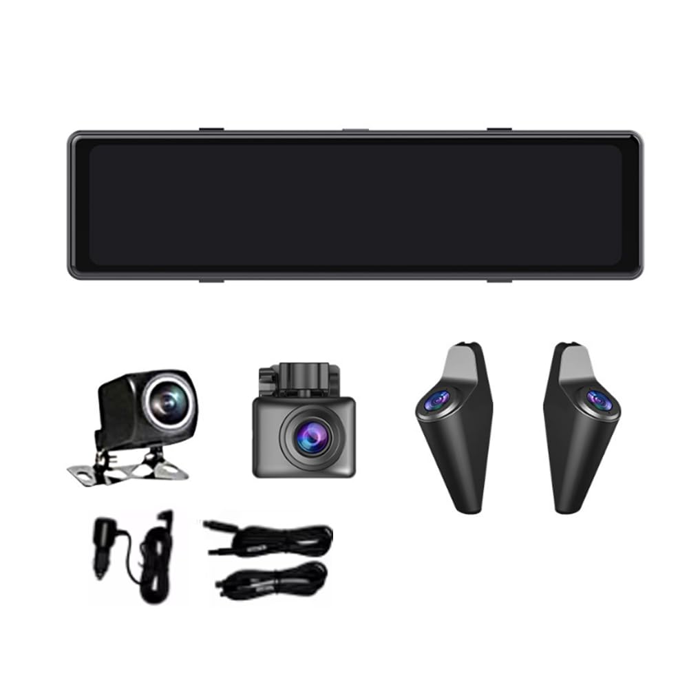 Knoruley 12 Rückspiegel-Dashcam mit Streaming-Medien, 1080P Front-, Rück-, Links- und Rechts-Blindspot-Assist-Kamera Knoruley 12 Rückspiegel-Dashcam mit Streaming-Medien, 1080P Front-, Rück-, Links- und Rechts-Blindspot-Assist-Kamera von Knoruley