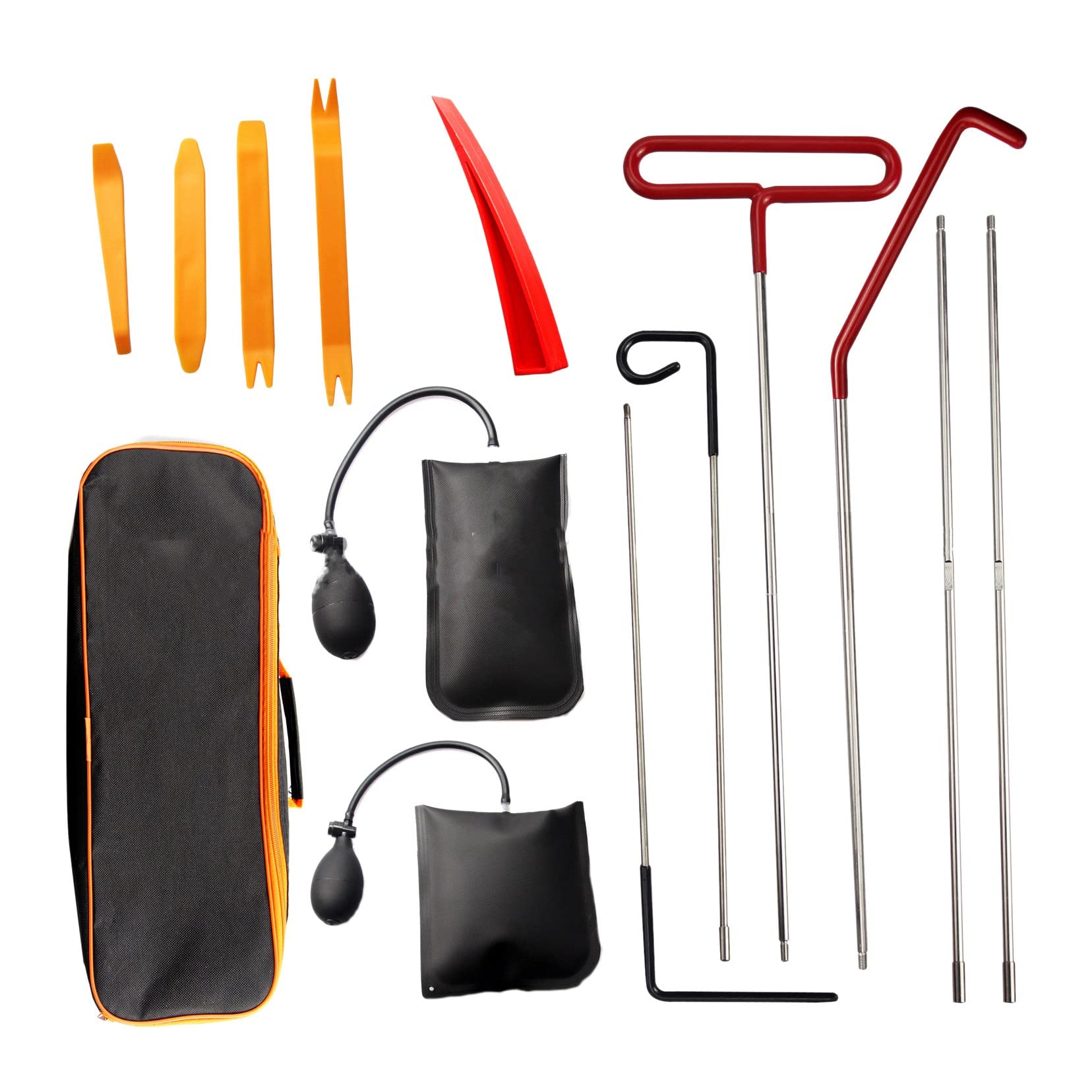 Knoruley 14 StüCk Auto TüR ÖFfnen Freischalten Werkzeug Kit Aussperren Sperren Notfall Keile Luft Pumpe Universal Notfall Kit für Fahrzeuge Knoruley 14 StüCk Auto TüR ÖFfnen Freischalten Werkzeug Kit Aussperren Sperren Notfall Keile Luft Pumpe Universal Notfall Kit für Fahrzeuge von Knoruley