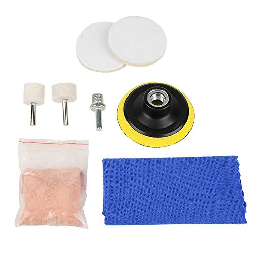 Knoruley 8 StüCke Auto Wind Schutz Scheibe Polier Kit Praktisches Auto Auto Kratzer Entferner Glas Polier Kit Kratzer Reparatur Werkzeug von Knoruley