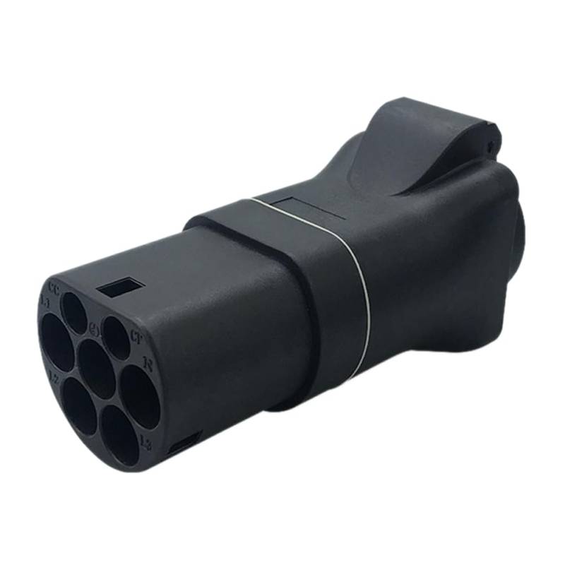 Knoruley Adapter Kunststoff 16A Elektrofahrzeug EVSE Tragbarer EV-Stecker Typ 2 auf 2-Polige Buchse, EU-Stecker von Knoruley