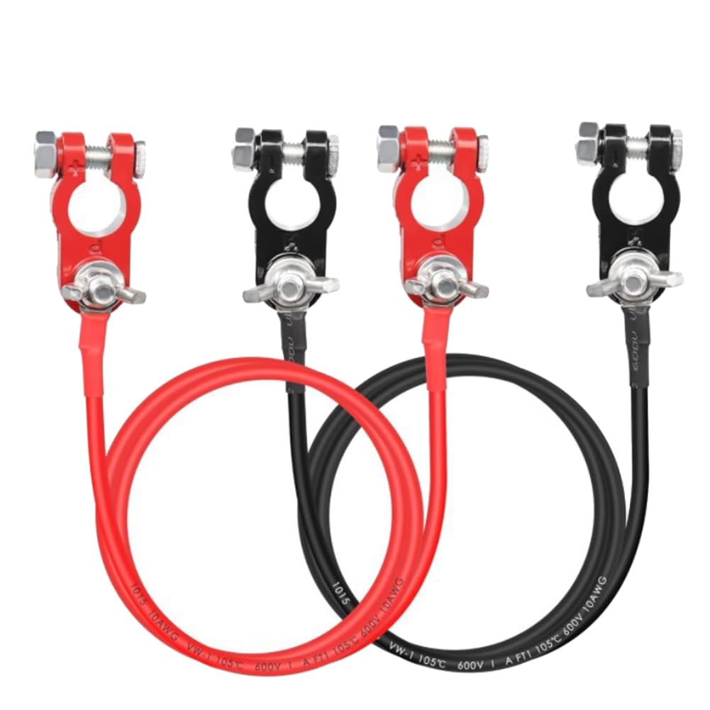 Knoruley Batterieanschlusskabel, 10 AWG, Autobatteriekabel, Anschlussklemme Aus Aluminiumlegierung für Automobil-, Marine-, Solar- und Wohnmobile Knoruley Batterieanschlusskabel, 10 AWG, Autobatteriekabel, Anschlussklemme Aus Aluminiumlegierung für Automobil-, Marine-, Solar- und Wohnmobile von Knoruley