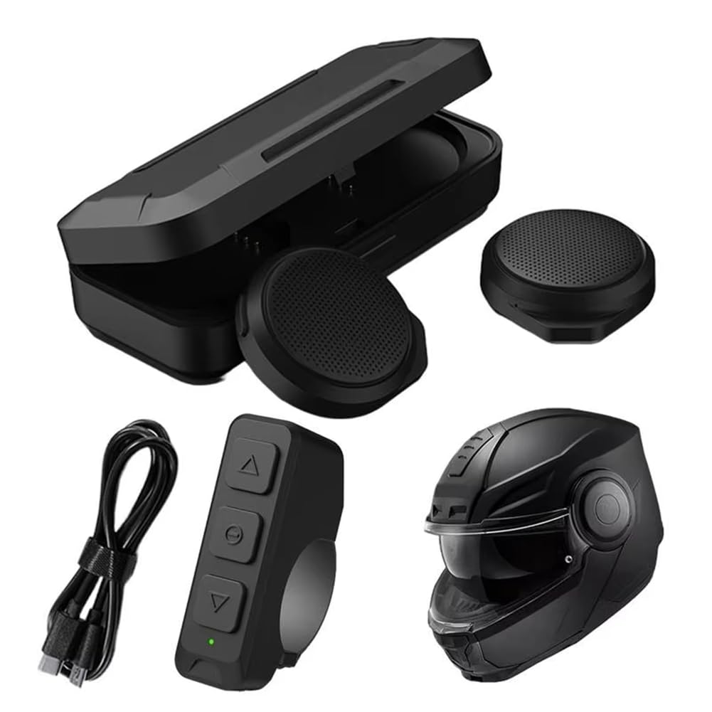 Knoruley Bluetooth-Headset für Motorradhelme, Sking-Kopfhörer, Automatische Antwort mit Geräuschunterdrückung für Stereomusik, Hoher Klang von Knoruley