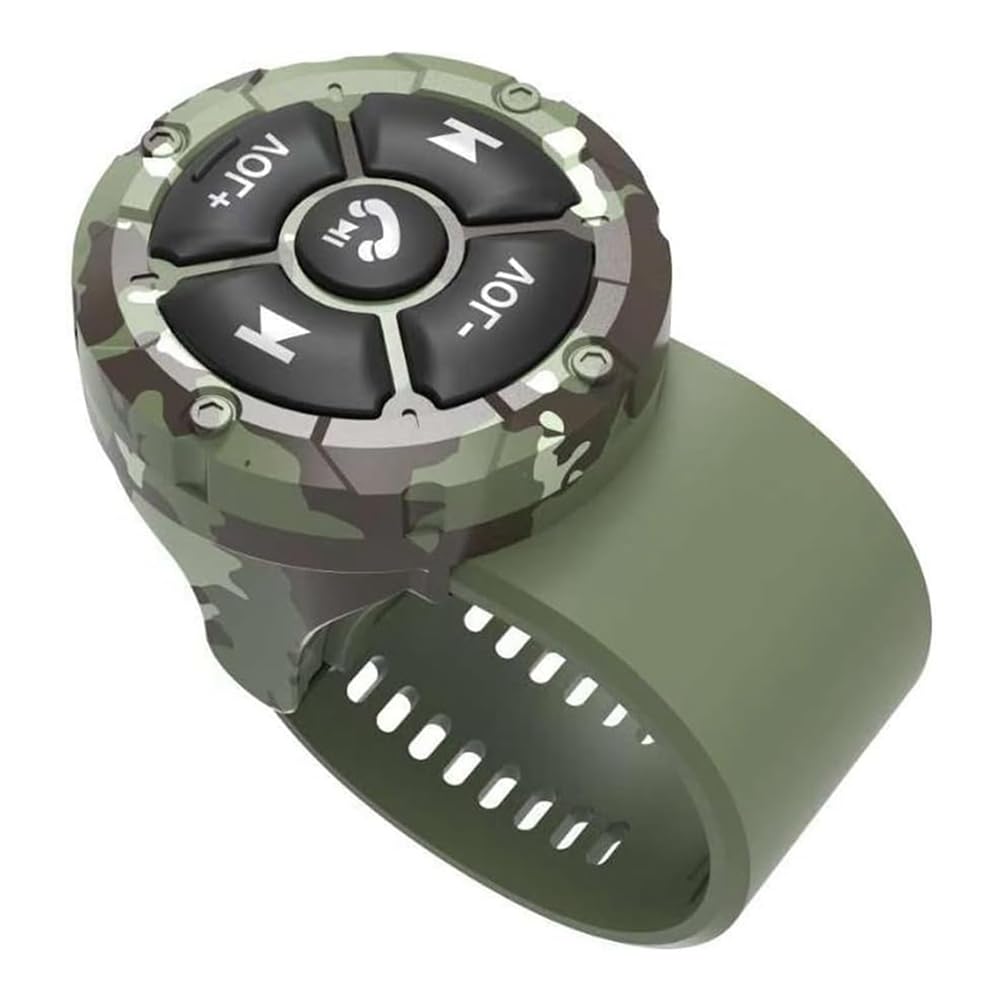 Knoruley Bluetooth-Medientasten-Fernbedienung, 5 Tasten, Kabelloser Musik-Controller für Auto-Motorrad-Lenkrad-Medien-Controller Knoruley Bluetooth-Medientasten-Fernbedienung, 5 Tasten, Kabelloser Musik-Controller für Auto-Motorrad-Lenkrad-Medien-Controller von Knoruley