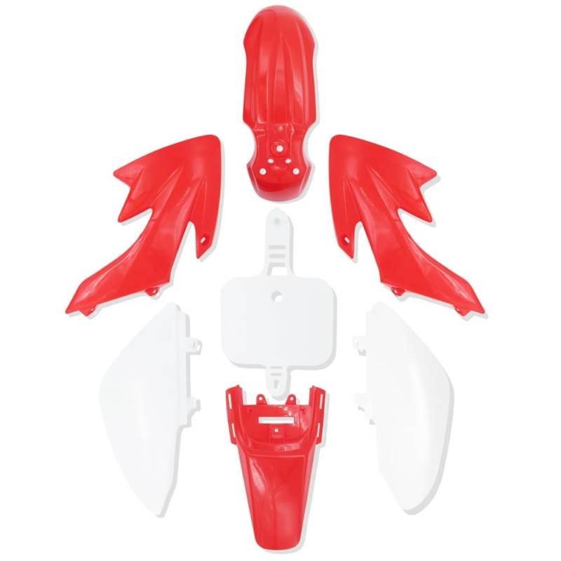 Knoruley CRF50 Kunststoff-Kit Pit Bike Teile Verkleidungen Kotflügel für CRF 50 XR 50 SSR 110 107 125 MX650 MX500 Piranha Baja Rot+ von Knoruley